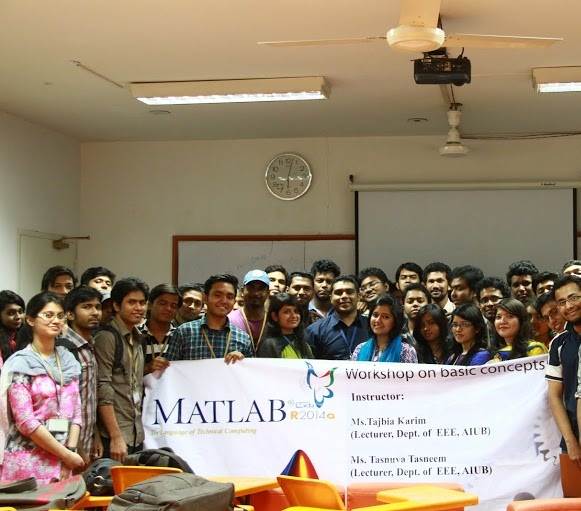 “Workshop on basic concepts of MATLAB” organized by ESAB AIUB Unit Face