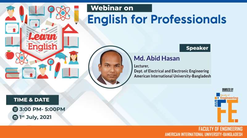 FACULTY OF ENGINEERING, ORGANIZED A WEBINAR TITLED “ENGLISH FOR PROFESSIONALS”