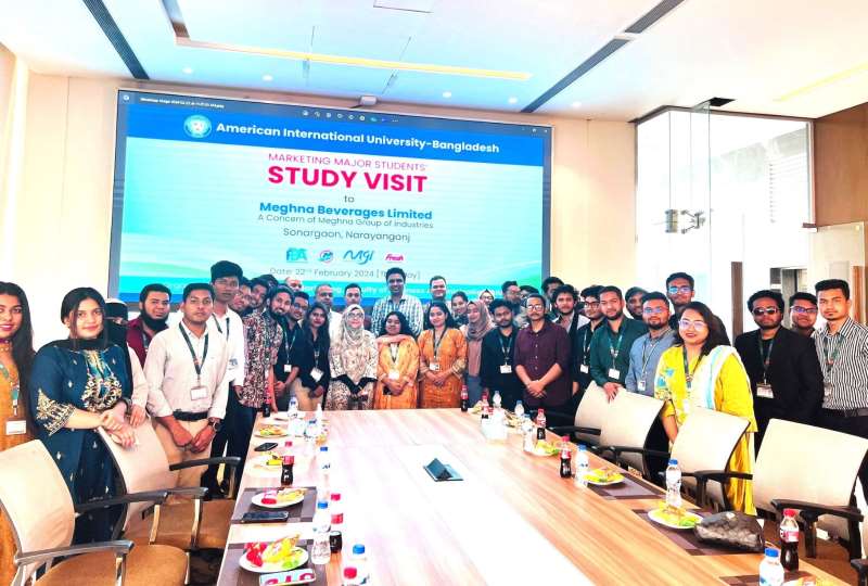 FBA Marketing Students’ plant visit to Meghna Beverage Limited