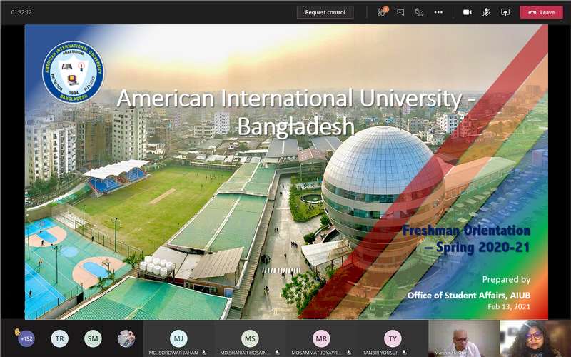 FRESHMAN STUDENT ORIENTATION OF SPRING 2020-21 HELD ONLINE